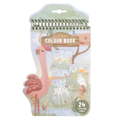 Little Dutch Malbuch Rosa Flamingo - Safari Friends