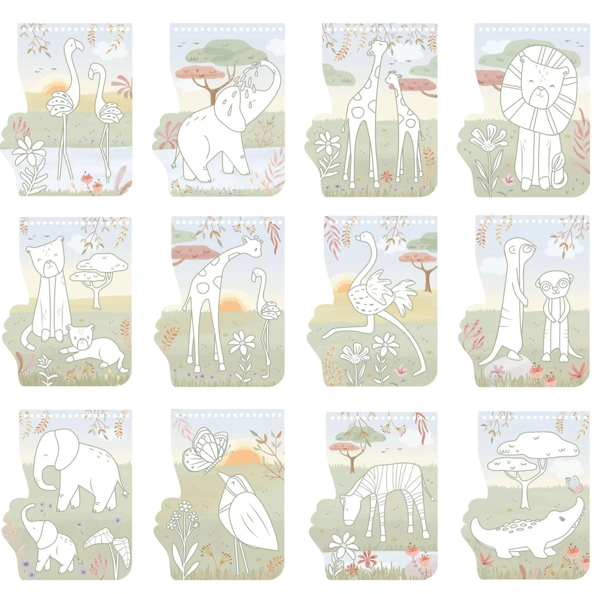 Little Dutch Malbuch Rosa Flamingo - Safari Friends Details