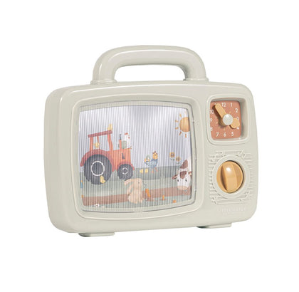 Little Dutch Musik TV Little Farm - Spieluhr aufziehbarer Fernseher für Baby
