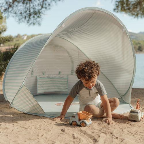 Little Dutch Pop-Up Strandzelt Fresh Greens - Strandmuschel grün – Detailansicht
