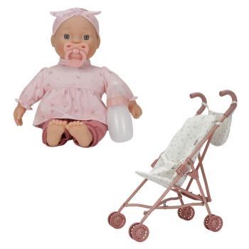 Puppe Buggy Set Lily und Puppenbuggy -  Spiel Bundle Little Dutch