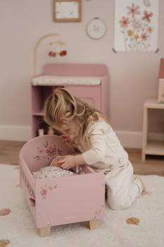 Little Dutch Puppenbett Holz mit Textilien – Soft Flowers Liefertermin Anfang März