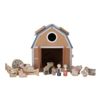 Little Dutch tragbares Puppenhaus Holz Bauernhaus Little Farm LD7152