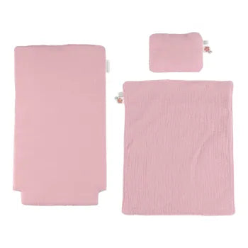 Little Dutch rosa Puppenwagen Holz mit Textilien