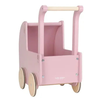Little Dutch rosa Puppenwagen Holz mit Textilien