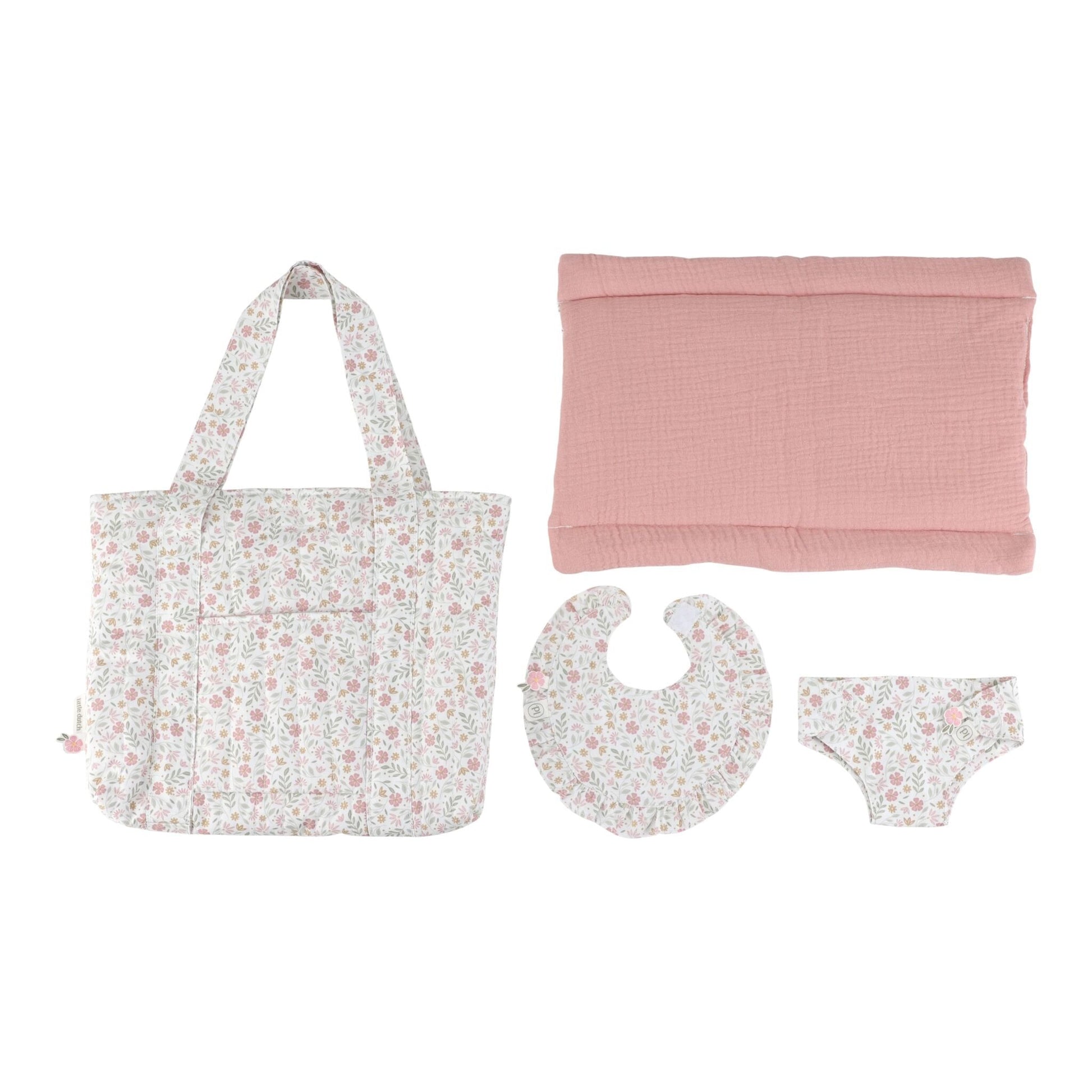 Little Dutch Puppenwickeltasche Soft Flowers – Material