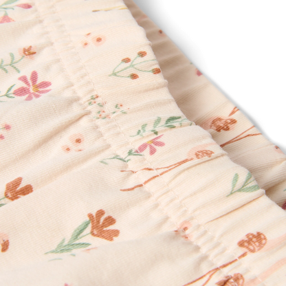 Hosenbund mit Gummizug des Little Dutch rosa Pyjama mit Flamingos Giraffen und Blumen