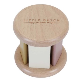 Little Dutch Rasselroller Vintage Holz von der Seite