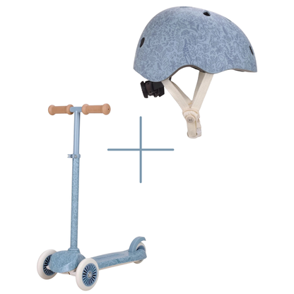Little Dutch Roller Blau Bundle Roller und Helm Safari Animals zusammen