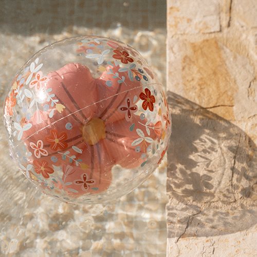 Little Dutch rosa 3D Strandball Blume Pink Flowers – Aufbau