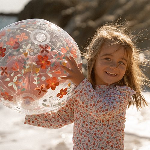 Little Dutch rosa 3D Strandball Blume Pink Flowers – Geschenkidee