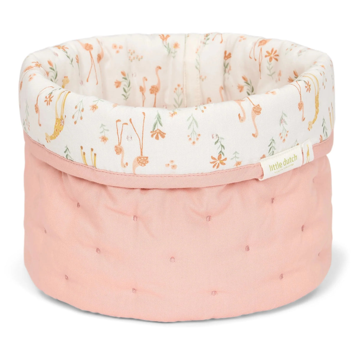 Little Dutch Aufbewahrungskorb Medium Rosa Blooming Safari, Innenansicht