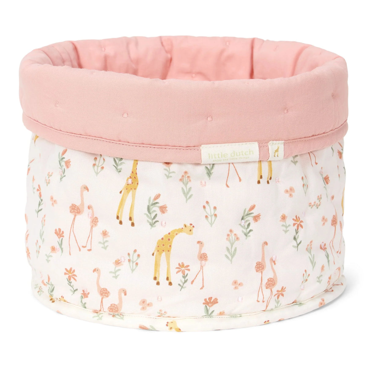 Little Dutch Aufbewahrungskorb Medium Rosa Blooming Safari - gewendet