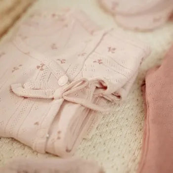 Little Dutch Baby Wickelshirt Langarm Rosa Fairy Flowers (Gr. 44-74)