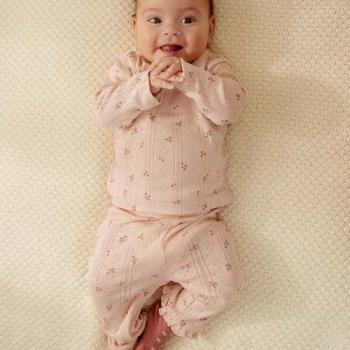 Little Dutch Baby Wickelshirt Langarm Rosa Fairy Flowers (Gr. 44-74)