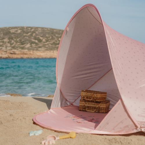 Little Dutch rosa Pop-up Strandzelt Ocean Dreams pink – Aufbau