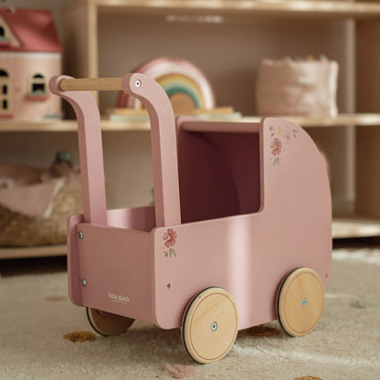 Little Dutch rosa Puppenwagen Holz mit Textilien – Aufbau