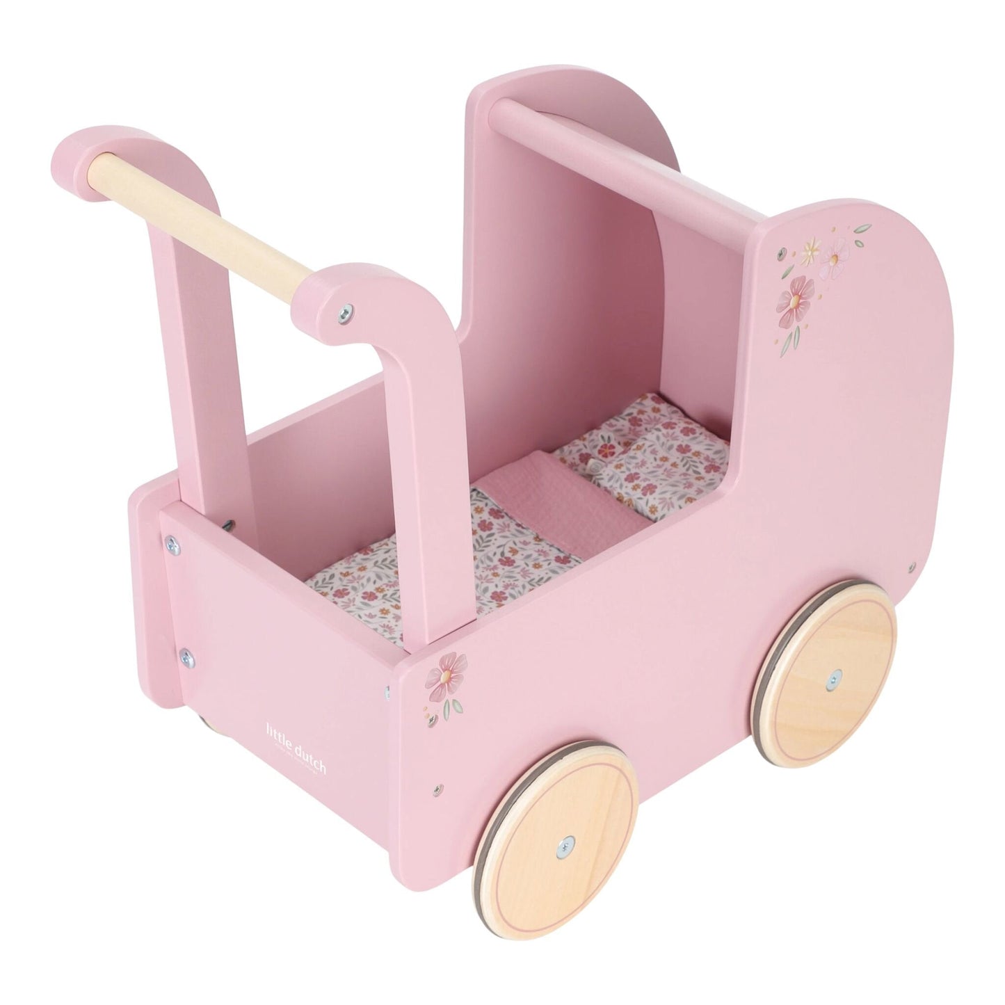 Little Dutch rosa Puppenwagen Holz mit Textilien – Lifestyle