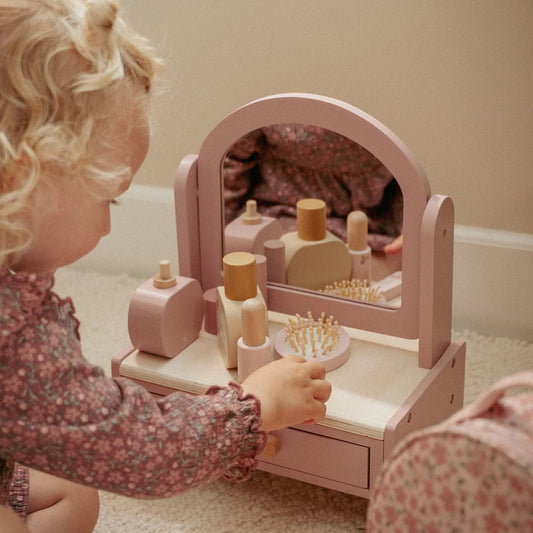 Little Dutch rosa Schminktisch - der Frisiertisch FSC – Detailansicht