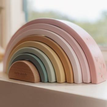 Little Dutch rosa Stapel Regenbogen Holz - Fairy Garden LD7337