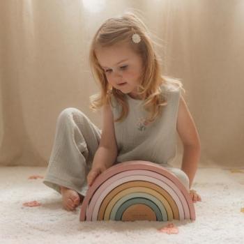 Little Dutch rosa Stapel Regenbogen Holz - Fairy Garden LD7337