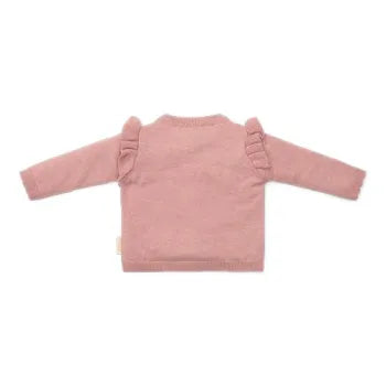 Little Dutch rosa Strickjacke Fairy Pink Rüschen - Baumwolle Bio Gr. 44 -74
