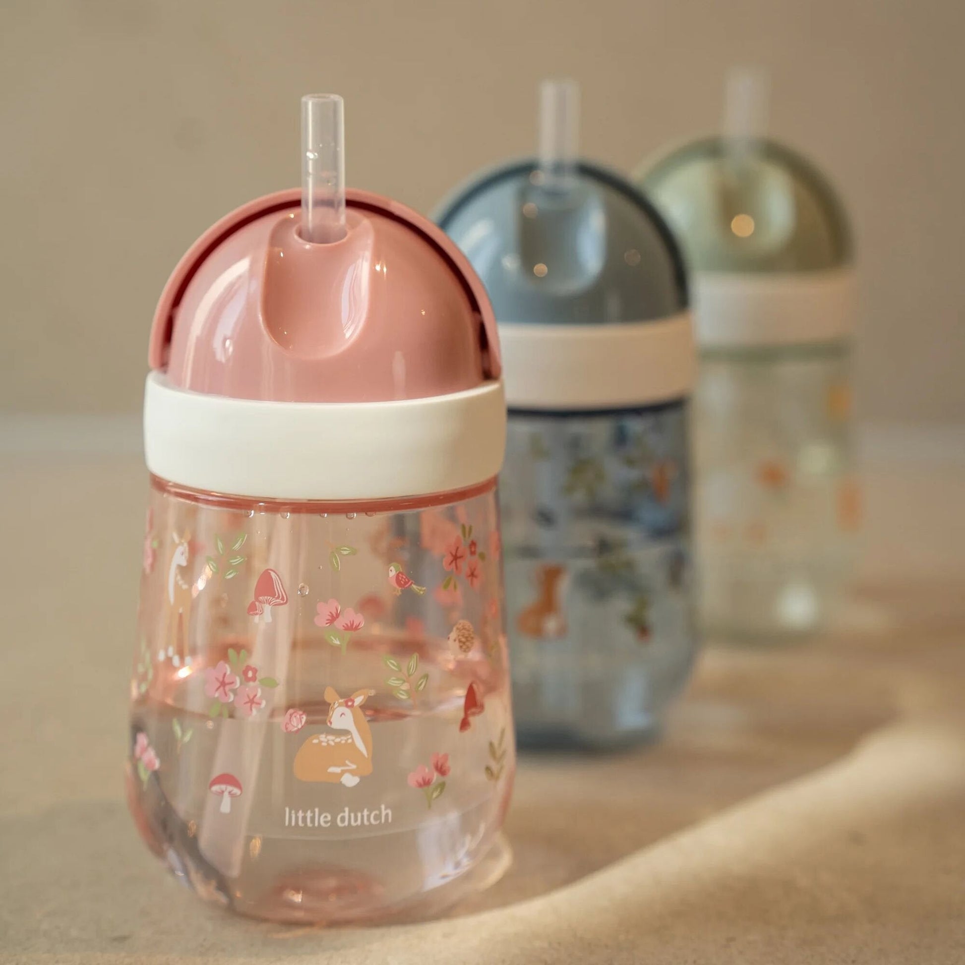 Little Dutch rosa Strohhalmbecher Mepal Mio 300 ml - Fairy Garden – Größe