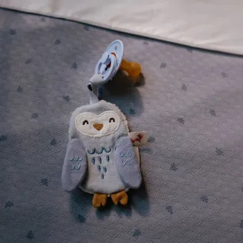 Little Dutch Schnullertuch Eule blau – Forest Friends Bio-Musselin