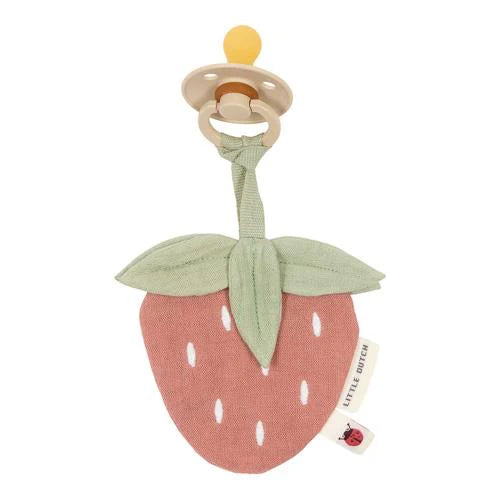 Little Dutch Schnullertuch Musselin Erdbeere