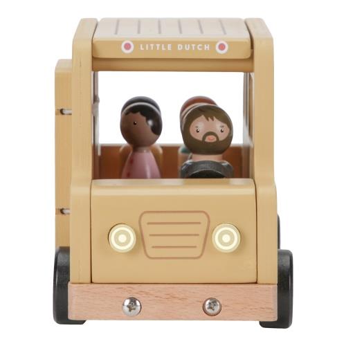 Little Dutch Schulbus Holz mit Spielfiguren – Größe