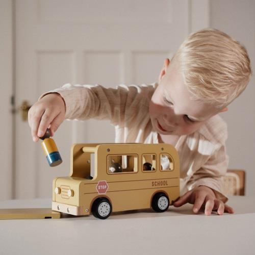 Little Dutch Schulbus Holz mit Spielfiguren – Set
