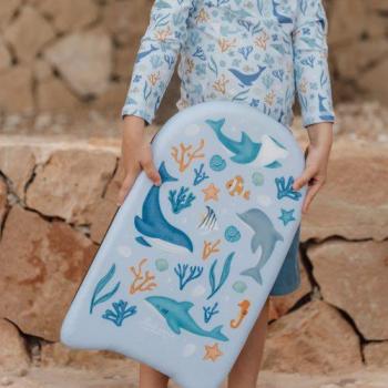 Little Dutch Schwimmbrett blau - Kinder Bodyboard Ocean Dreams Blue