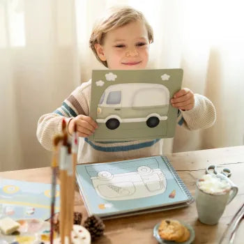 Little Dutch Scrapbook Jim's Garage mit Schere - Auschneide Sammelalbum