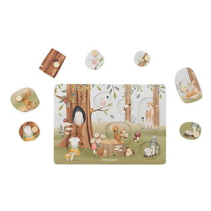 Little Dutch Sound Greif Puzzle Holz Forest Friends – Material