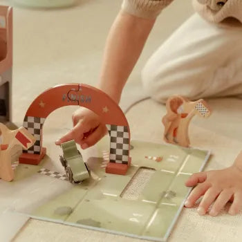 Little Dutch Holzrennbahn im Spielkoffer – Essentials