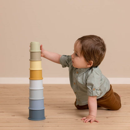 Little Dutch Stapelbecher blau 8-teilig – Detailansicht