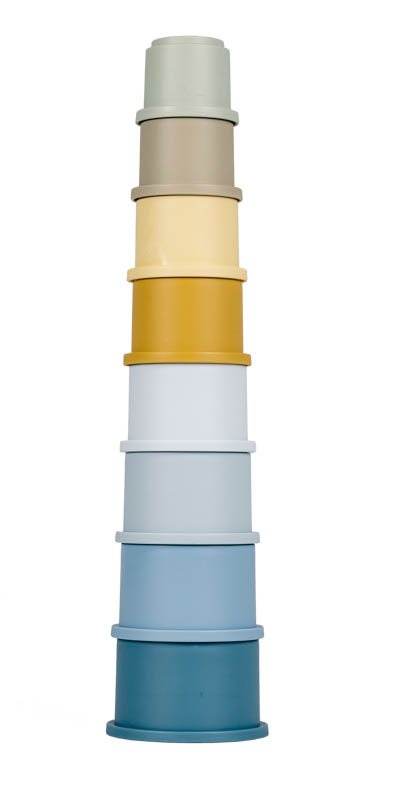 Little Dutch Stapelbecher blau 8-teilig – Material