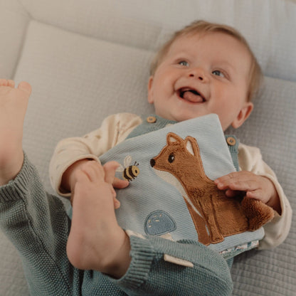 Little Dutch Stoffbuch mit Aktivitäten blau - Forest Friends – Detailansicht