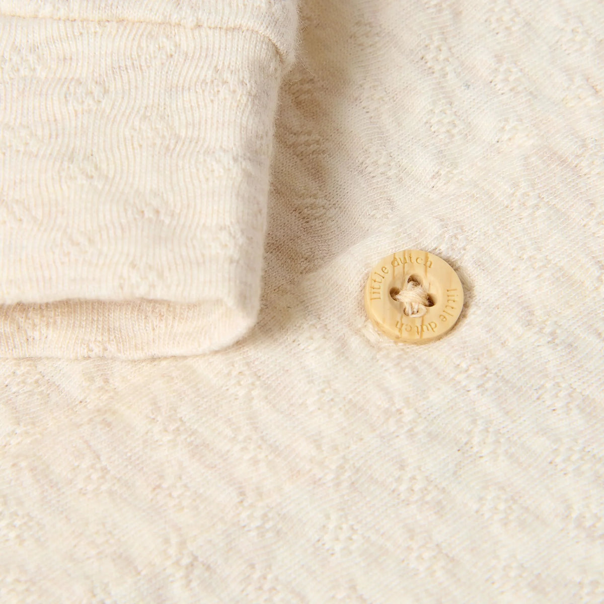 Little Dutch Baby Langarm-Strampler Beige mit Löwe & Löwin Print – Newborn Safari Friends