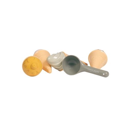 Little Dutch Strandset Eistüten 9-teilig - Eiscreme Sandformen – Material