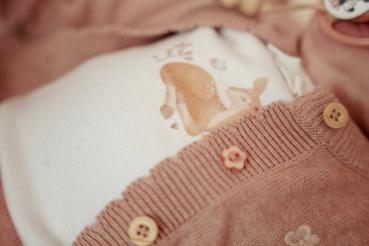 Little Dutch T-Shirt langärmlig Hallo Reh - Off White