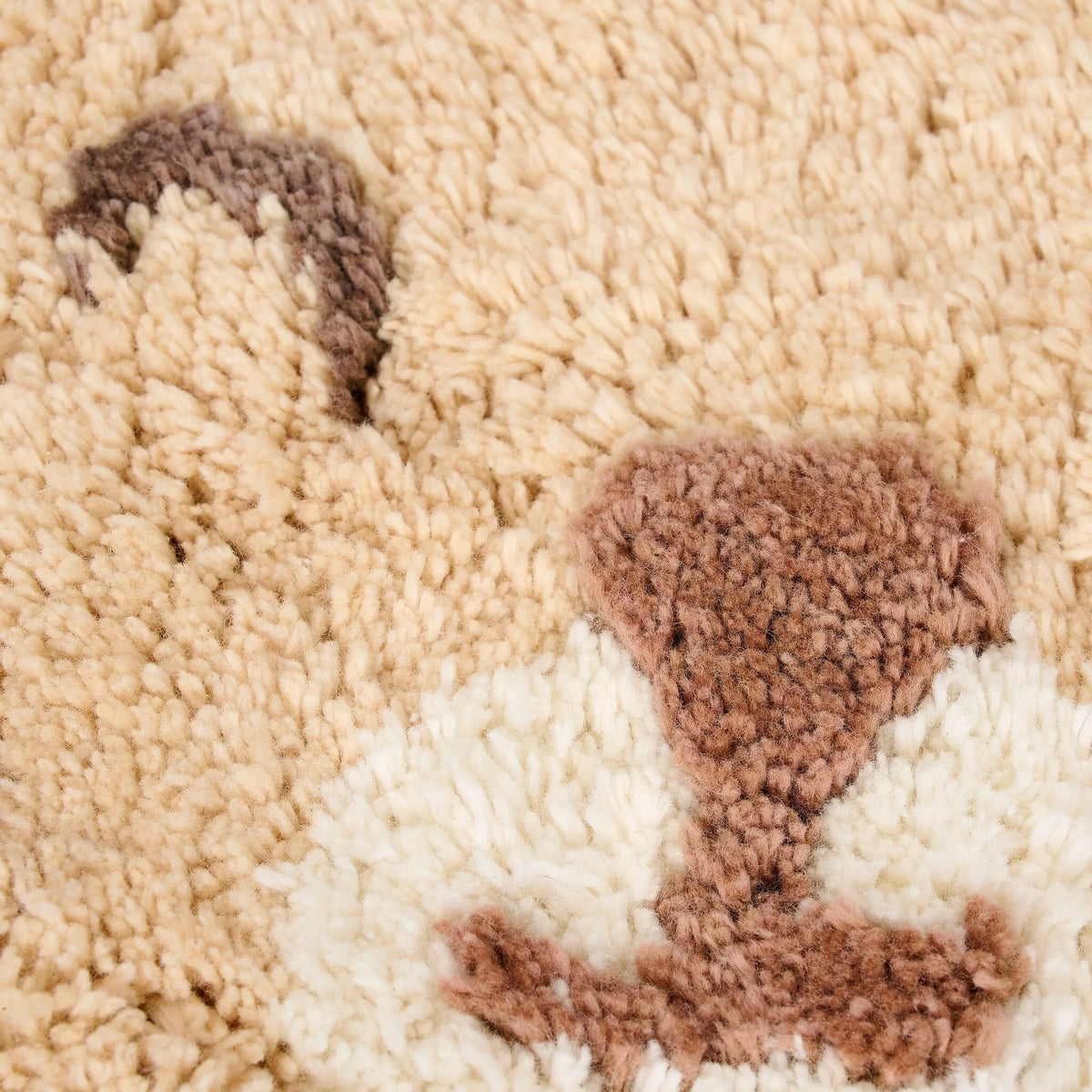 Details des Löwen Teppich Little Dutch -Kinderzimmerteppich in Autoform