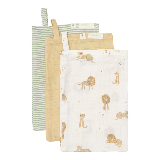 Safari Leo Waschlappen Set von Little Dutch für Babys