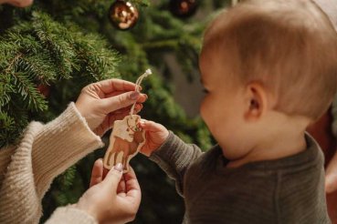 einfachschoen.com Weihnachtsbaumschmuck aus Holz 10teilig Detailansicht