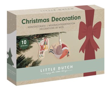 Little Dutch Weihnachtsbaumschmuck aus Holz 10teilig
