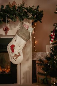 Little Dutch Weihnachtsstrumpf Material Nahaufnahme