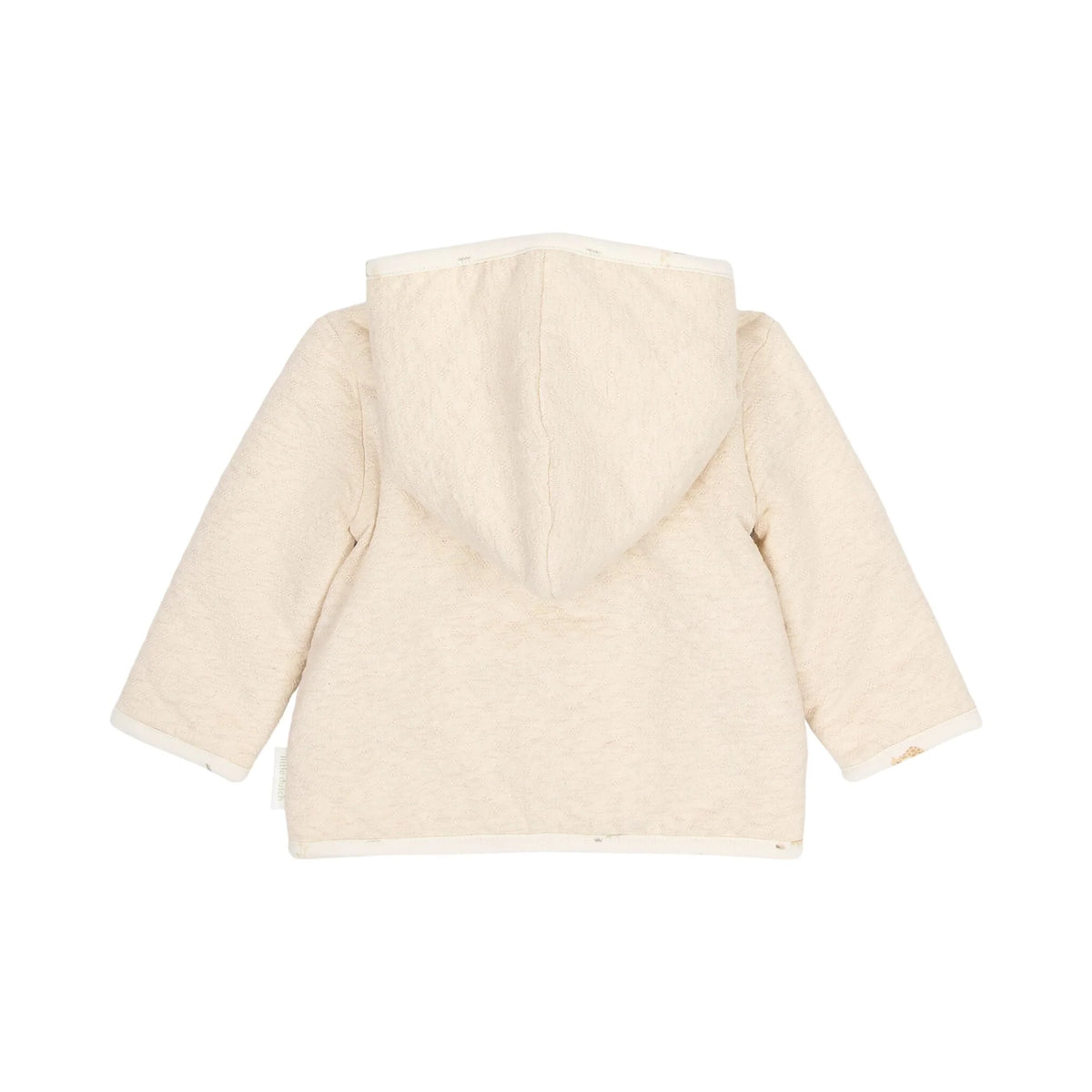 Rückansicht Little Dutch Wendejacke aus Baumwolle Bio für Babys in Beige
