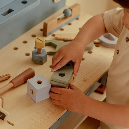 Little Dutch Werkbank mit Kreissäge Holz FSC – Aufbau