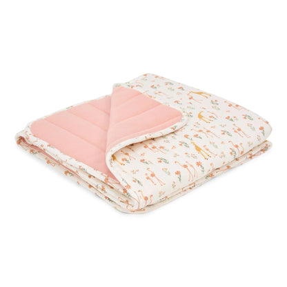 Wiegendecke Blooming Safari Rosa | Little Dutch