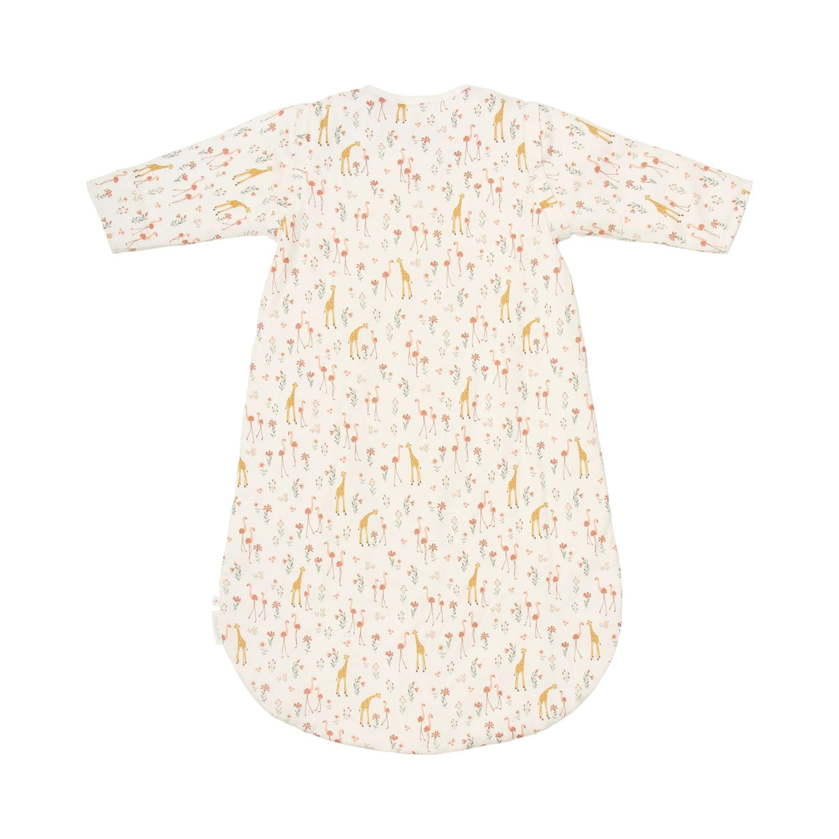 Little Dutch Schlafsack Winter Rosa Blooming Safari, Rückenansicht mit Flamingo Giraffe 